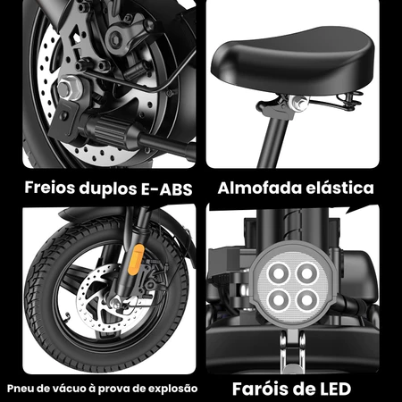 Bicicleta elétrica dobrável para adultos NUDA